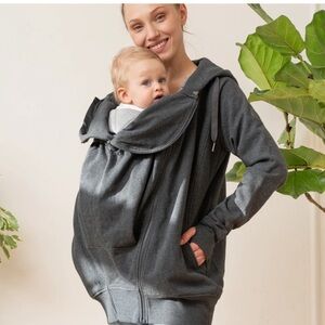 Maternity Seraphine Gray Hoodie Sweater